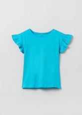 Ovs Kids Girl Cotton T-Shirt With Flounces